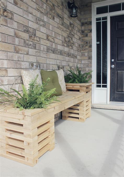 12 Pretty And Practical DIY Front Porch Benches - Shelterness