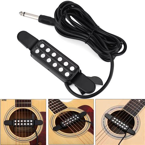 Acoustic Guitar Soundhole Pickup Transducer 12 Hole Pickup 1/4 ...