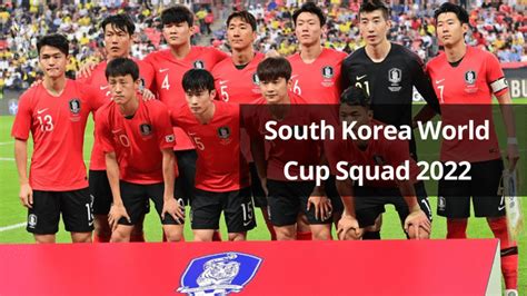 South Korea World Cup Squad 2022: South Korea team Final Roster