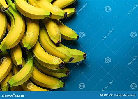 Blue Banner Background Highlighted by a Pattern of Vibrant Bananas Stock Illustration ...