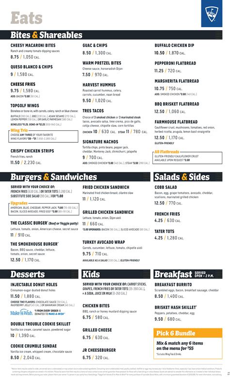 Topgolf - Rogers Menu and Reviews | NWA Food