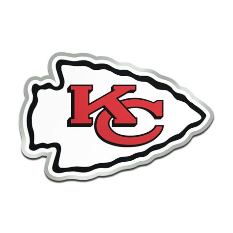 Kansas City Chiefs Metallic Freeform Logo Auto Emblem