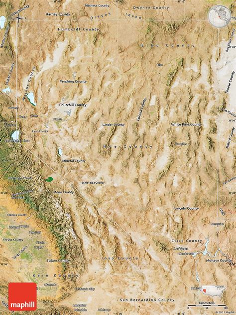 Satellite Map of Nevada