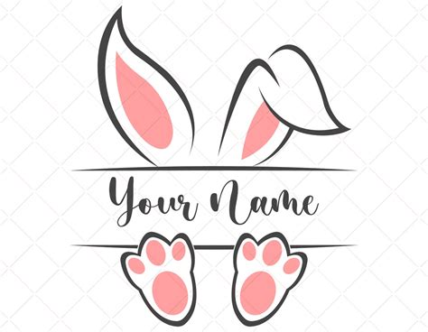 Easter Bunny Ears & Feet svg svg pour cricut Joyeux svg de | Etsy