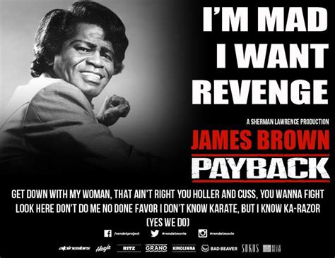 the poster for james brown's payback, which features an image of a ...