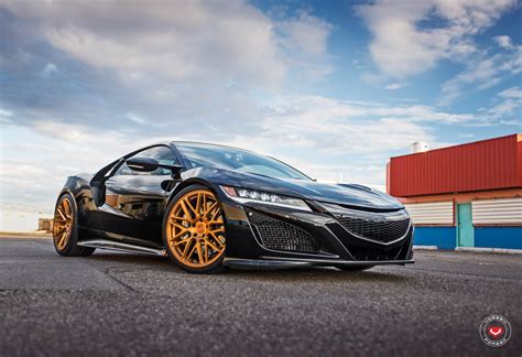 Futuristic Acura NSX gets Custom Touches and Vossen Custom Painted Rims ...