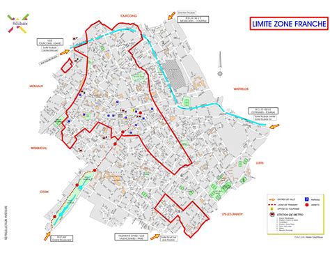 Roubaix City Centre map - Ontheworldmap.com