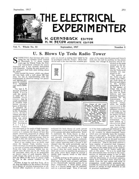 U. S. Blows Up Tesla Radio Tower | Tesla Universe