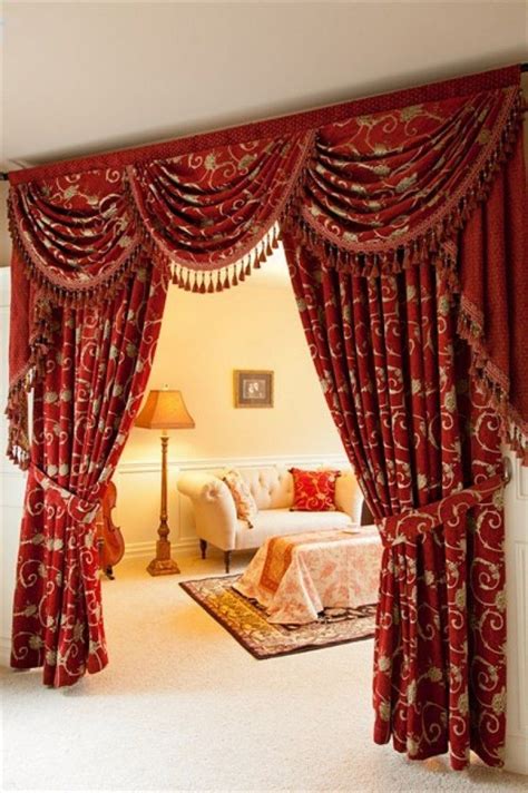 red regal curtains - Google Search | Red curtains living room, Living room drapes, Curtains ...