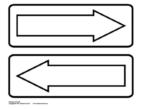 Arrows Traffic Sign Template | Education World