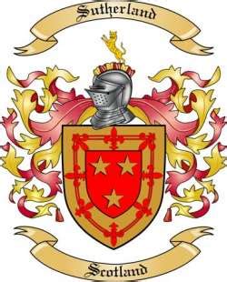 Sutherland Family Crest from Scotland by The Tree Maker