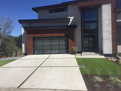 Concrete Driveway with Grass Strips in Abbotsford BC