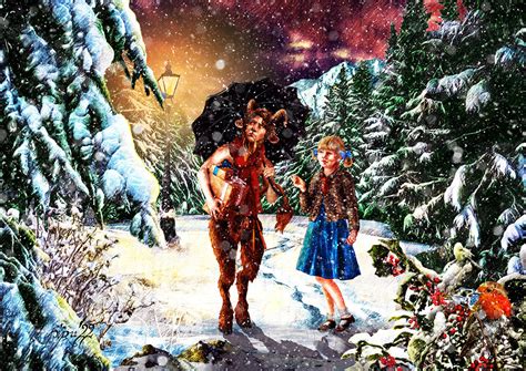 Lucy meets Mr Tumnus by hintti on DeviantArt