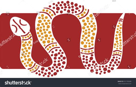 Aboriginal Snake Stock Vector (Royalty Free) 551709280 | Shutterstock