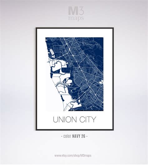 Union City California Union City CA Map Union City Map | Etsy