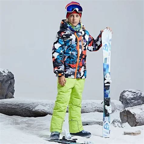 Warm Waterproof Child Ski Suit Heavyweight Boys Outfits Winter Kids ...