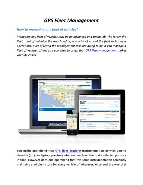 Gps fleet management by GPS Trackit - Issuu