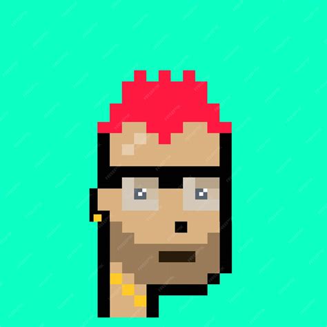 Premium Vector | NFT Pixel art CryptoPunks Style 103