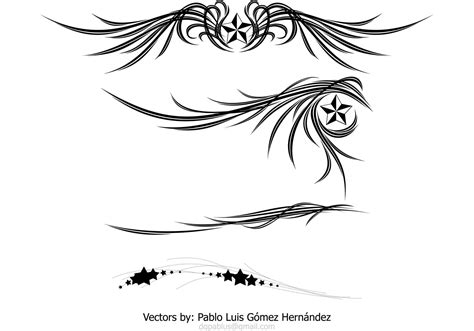 Wings and Stars Ornament - Download Free Vector Art, Stock Graphics ...