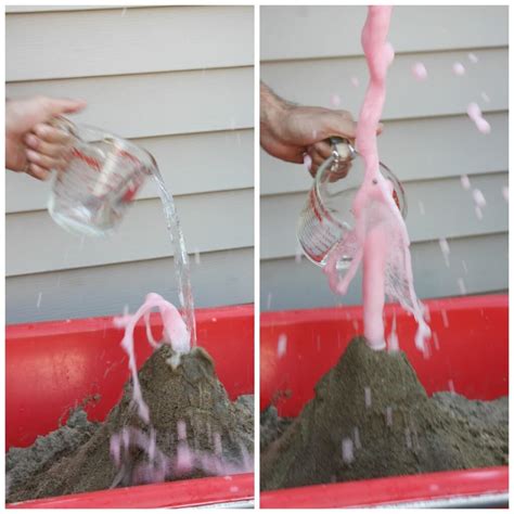 Sandbox Volcano Baking Soda Science Eruption for Kids