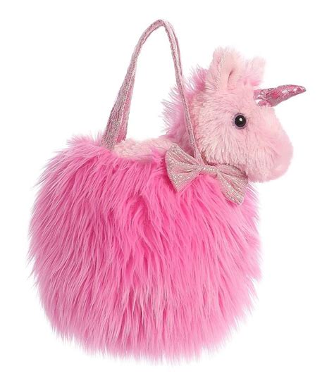 Hot Pink Fluffy Unicorn Fancy Pal Pet Carrier 8" Plush by Aurora ...