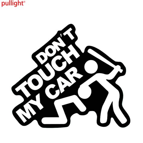 15cm*13cm Funny Car Stickers Dont Touch My Car Jdm Sticker Rear Window Vinyl Hobby Car Bumper ...