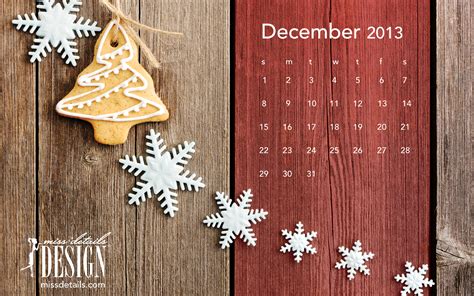 December Desktop Calendars