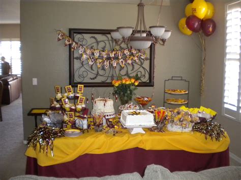 Sweet Table Ideas For Graduation Party - Arizona State University-themed Graduation Dessert ...