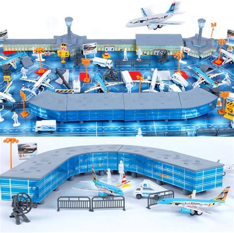 Airplane Table Model Airport Assembled Toy Simulated Scene Toys Gifts ...