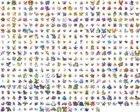 All Pokemon Sprites (Gen. 1 - 4) by kittehkhat on DeviantArt