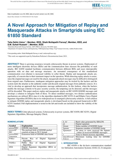 (PDF) A Novel Approach for Mitigation of Replay and Masquerade Attacks ...