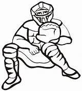 Baseball Catcher Coloring Pages sketch template