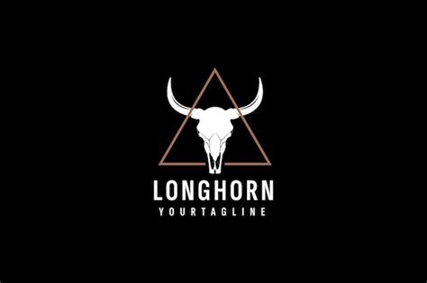 Premium Vector | Longhorn logo vector icon illustration