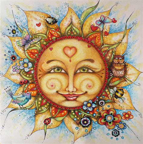 The Sun | Sun painting, Sun art, Celestial art