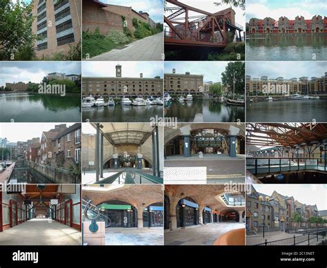 16 views of London docklands Stock Photo - Alamy