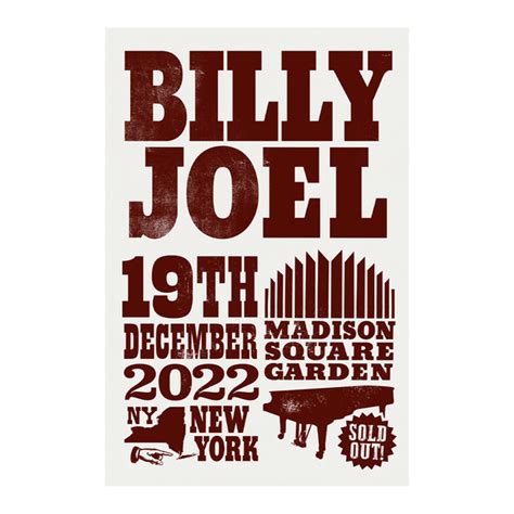 Billy Joel "MSG 12-19-22 Cancelled Event" Poster – Billy Joel Online Store