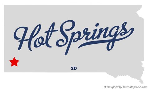 Map of Hot Springs, SD, South Dakota