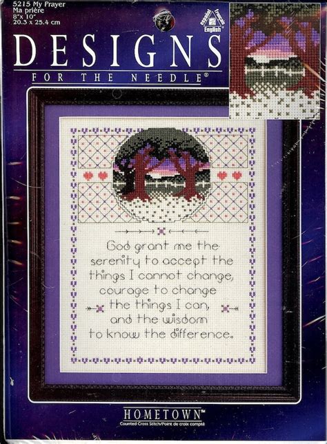 Serenity Prayer Cross Stitch Kit from Designs by IrisFoldingCrafts