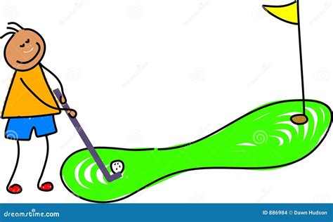 Crazy golf kid stock illustration. Illustration of golf - 886984