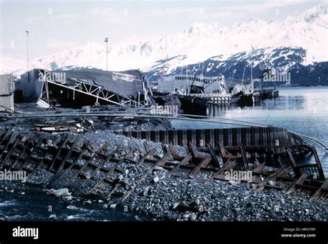 Große Alaska Erdbeben und Tsunami, 1964 Stockfotografie - Alamy