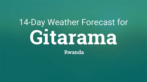 Gitarama, Rwanda 14 day weather forecast