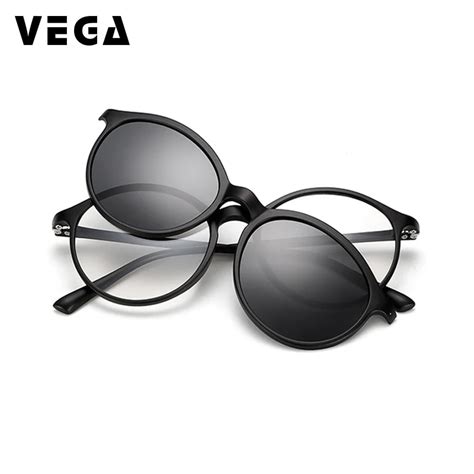 VEGA Polarized Magnetic Clip On Sunglasses Fit Over Sunglasses Prescription glasses 2 In 1 ...