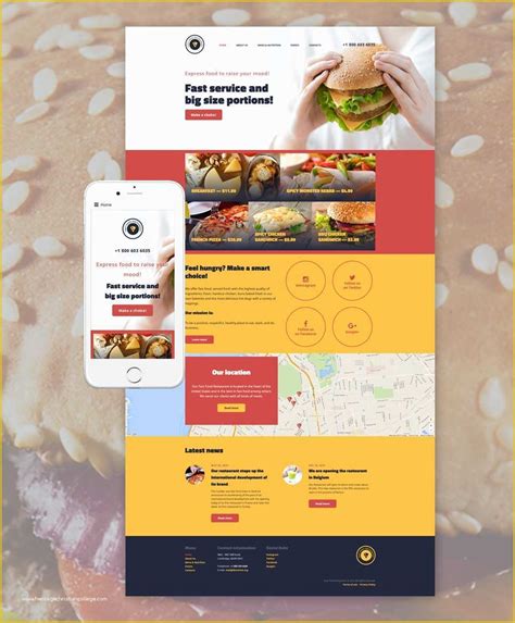 Fast Food Website Template Free Download Of Fast Food Restaurant Website Template ...