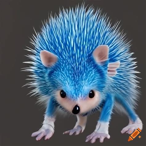 Blue hedgehog with lumpy proportions goes fast in ms paint on Craiyon