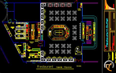 Buffet Restaurant With Floor Plans 2D DWG Design Plan for AutoCAD ...