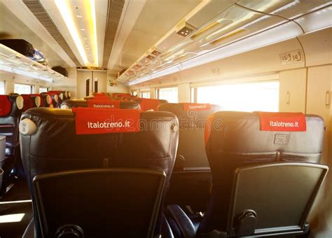 Interior of Italo Train - Italy Editorial Stock Image - Image of ...