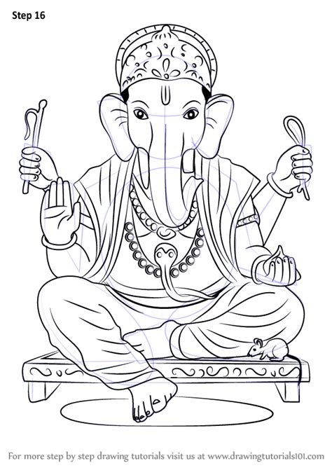 Learn How to Draw Ganpati Bappa (Hinduism) Step by Step : Drawing ...