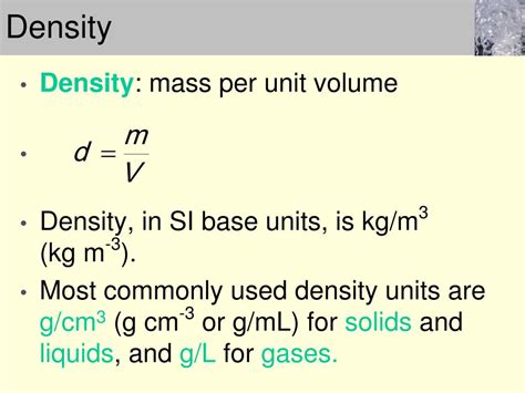 Density Unit