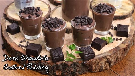 Dark Chocolate Custard Pudding | Easy Recipe with Chocolate | Quick Dessert Recipe - YouTube