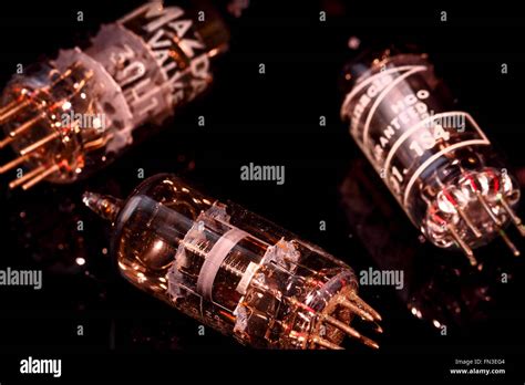 Vintage electronic vacuum tubes Stock Photo - Alamy